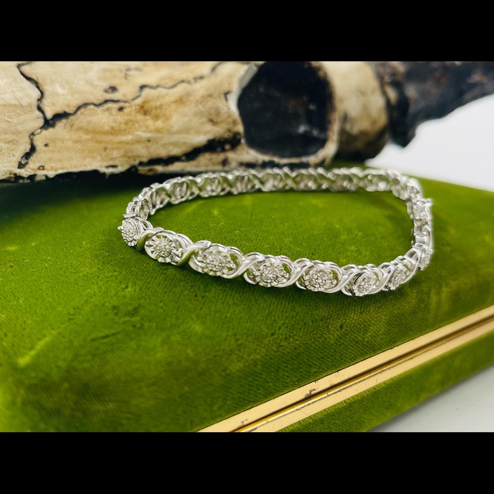 1/4 carat Diamond and Sterling Tennis Bracelet